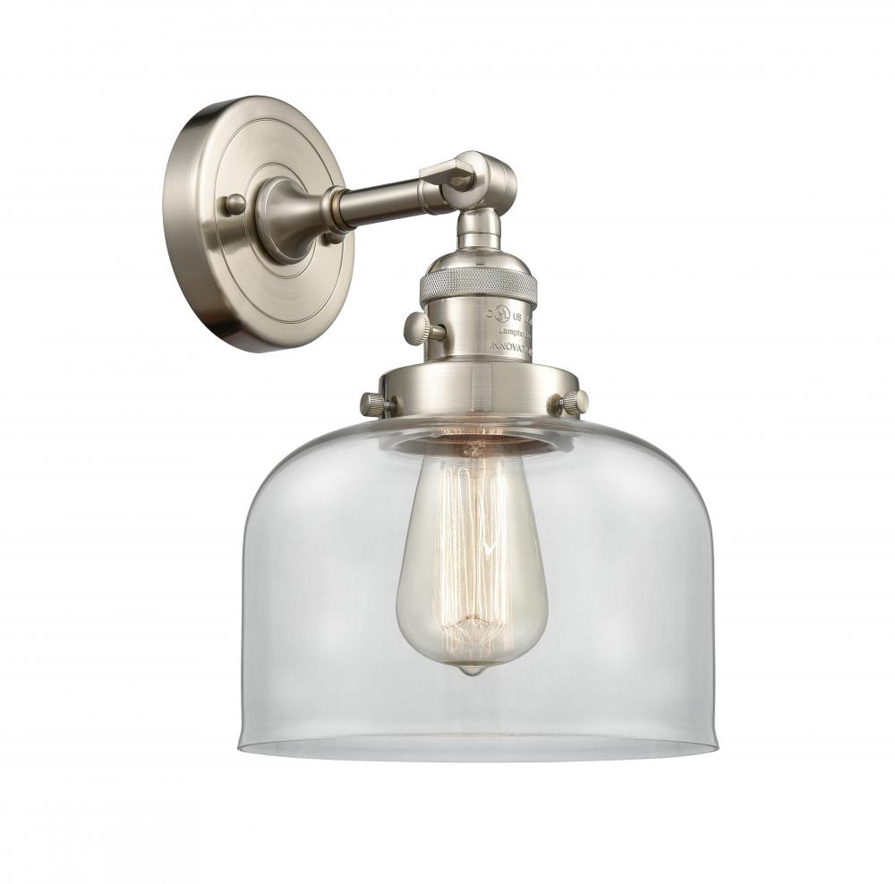 Bell - 1 Light - 8 inch - Brushed Satin Nickel - Sconce