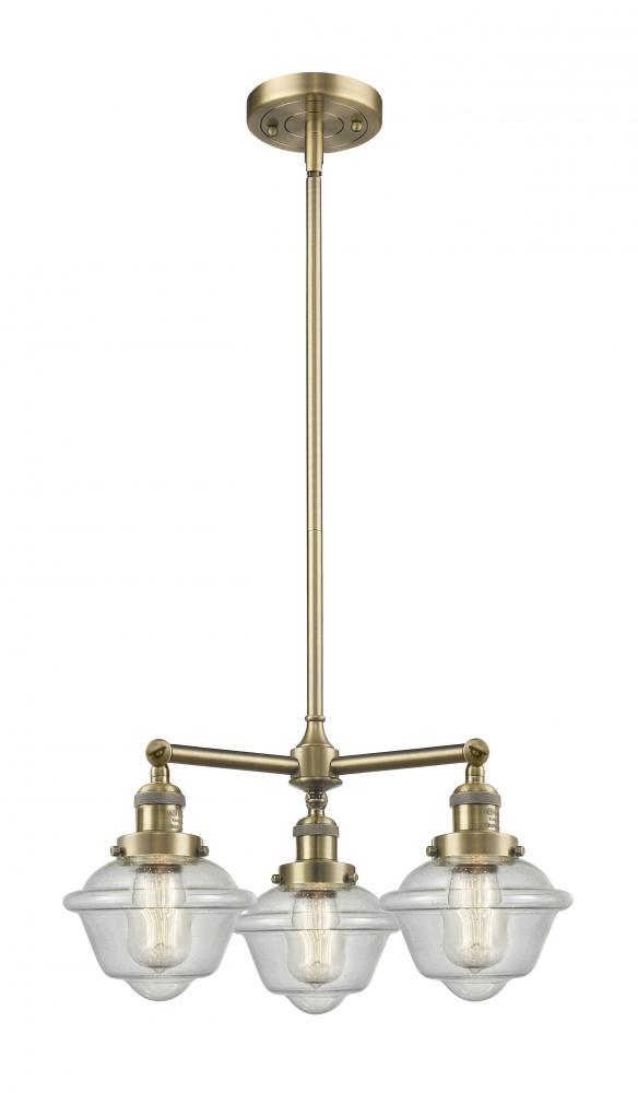 Oxford - 3 Light - 20 inch - Antique Brass - Stem Hung - Chandelier