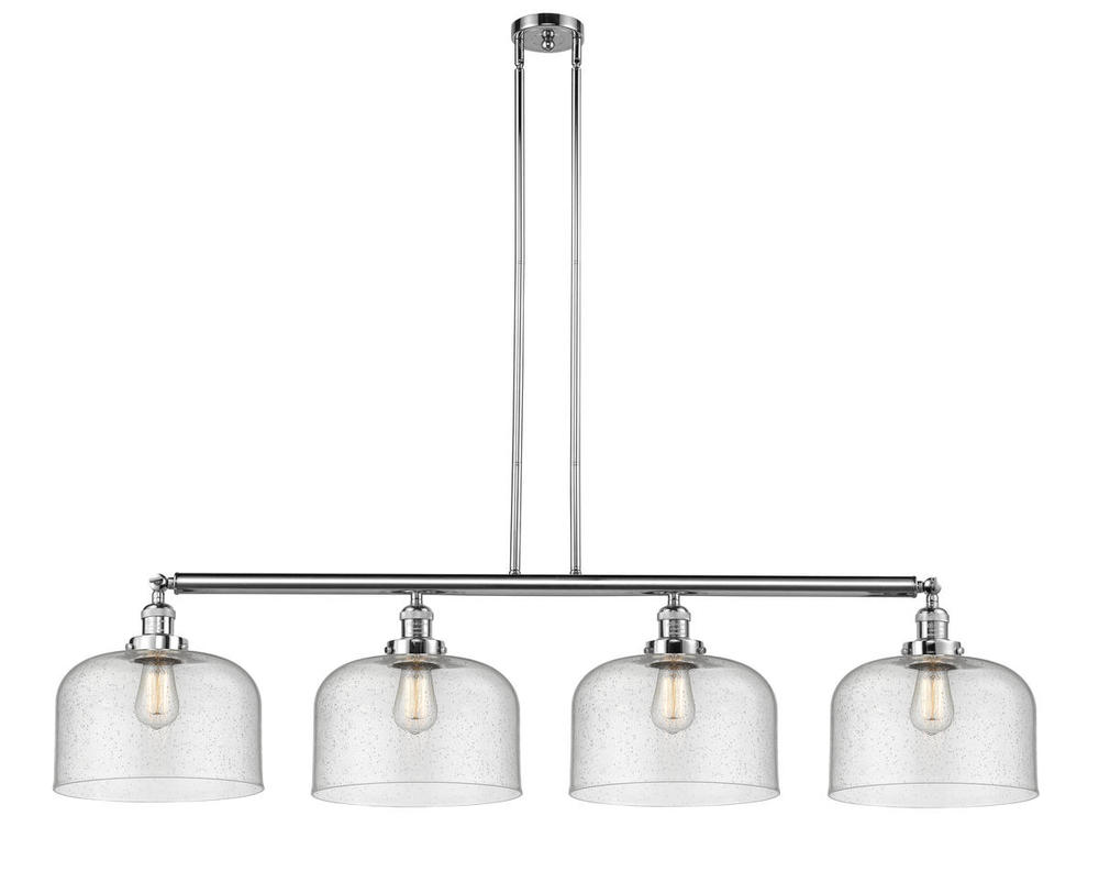 Bell - 4 Light - 54 inch - Polished Chrome - Stem Hung - Island Light