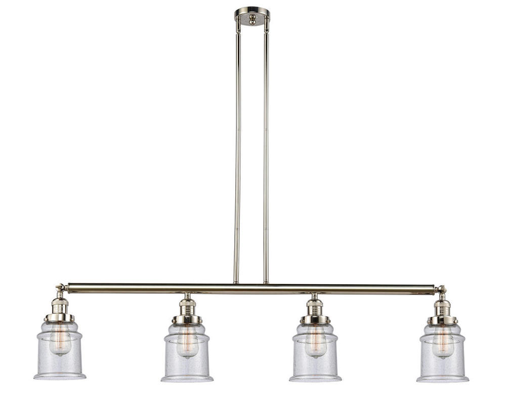 Canton - 4 Light - 51 inch - Polished Nickel - Stem Hung - Island Light