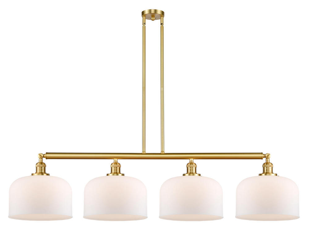 Bell - 4 Light - 54 inch - Satin Gold - Stem Hung - Island Light