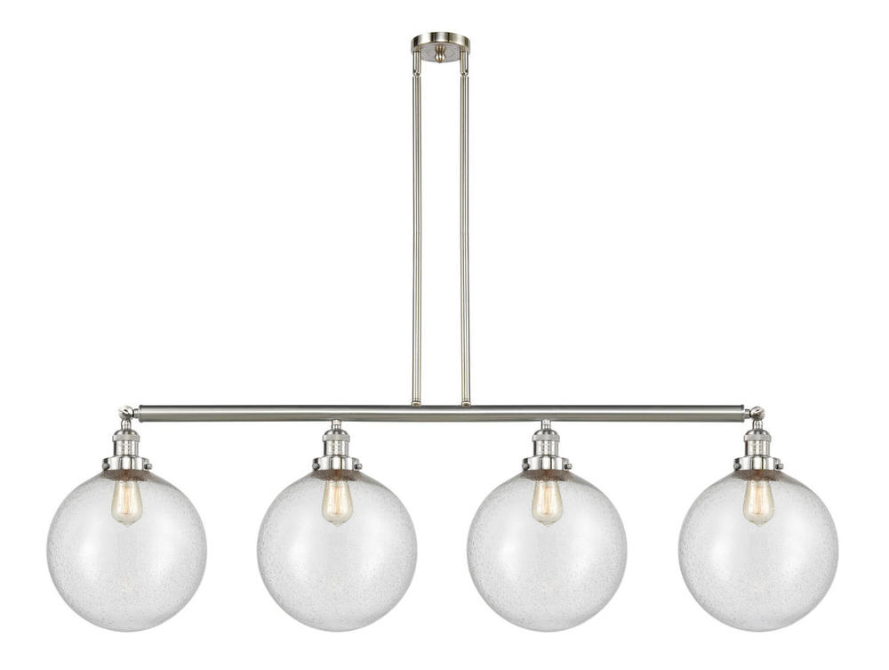 Beacon - 4 Light - 56 inch - Brushed Satin Nickel - Stem Hung - Island Light