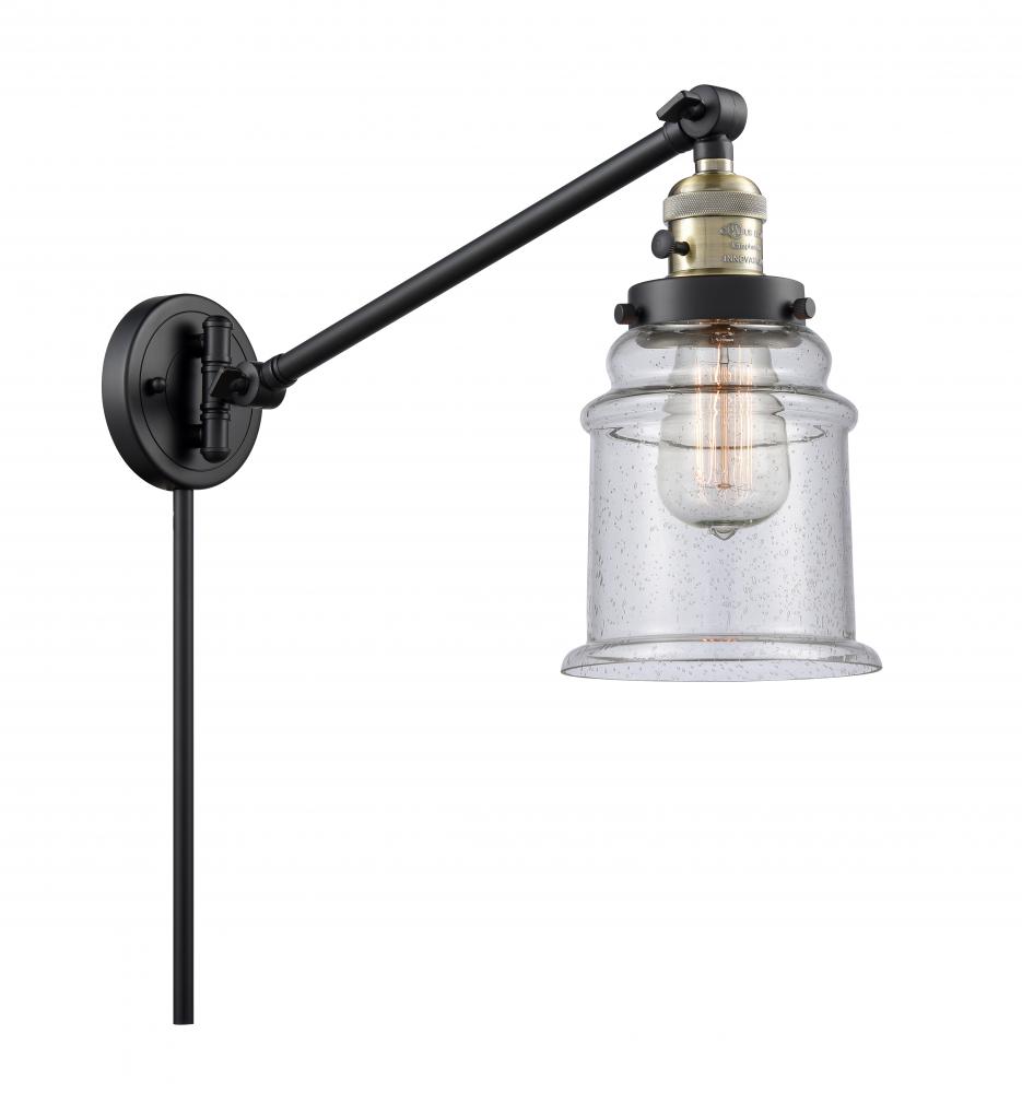 Canton - 1 Light - 8 inch - Black Antique Brass - Swing Arm