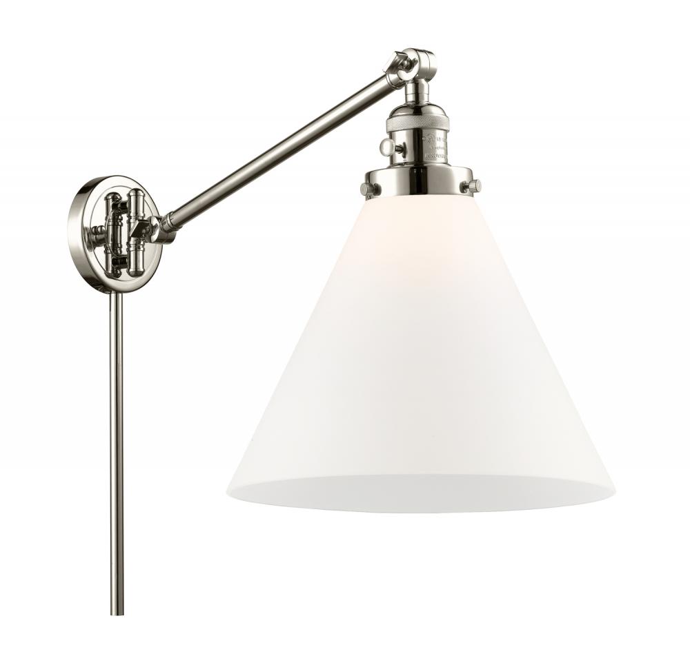 Cone - 1 Light - 12 inch - Polished Nickel - Swing Arm