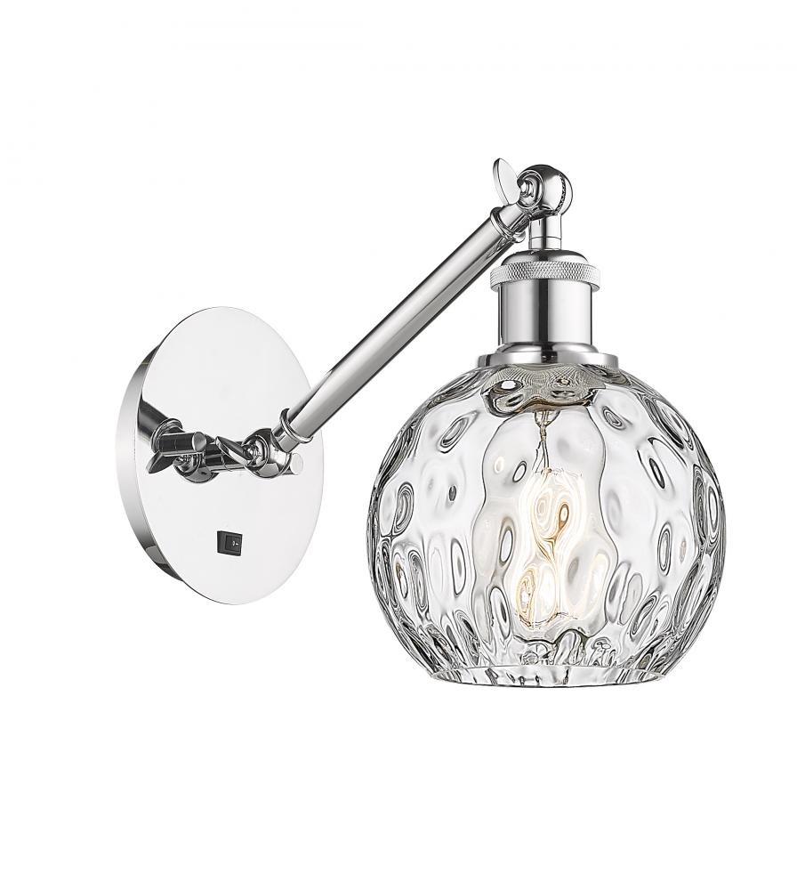 Athens Water Glass - 1 Light - 6 inch - Polished Chrome - Adjustable Sconce