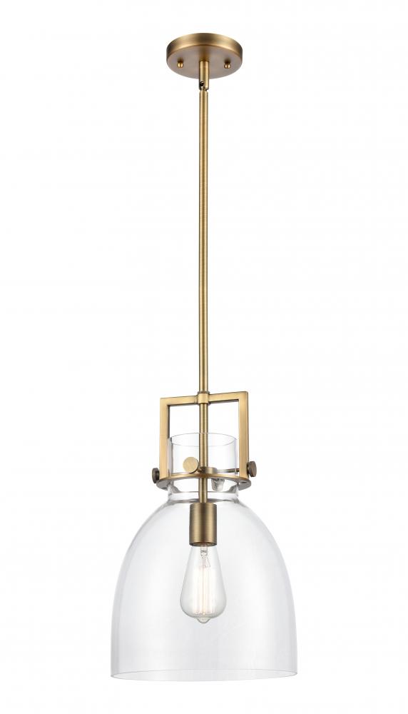 Newton Bell - 1 Light - 10 inch - Brushed Brass - Mini Pendant