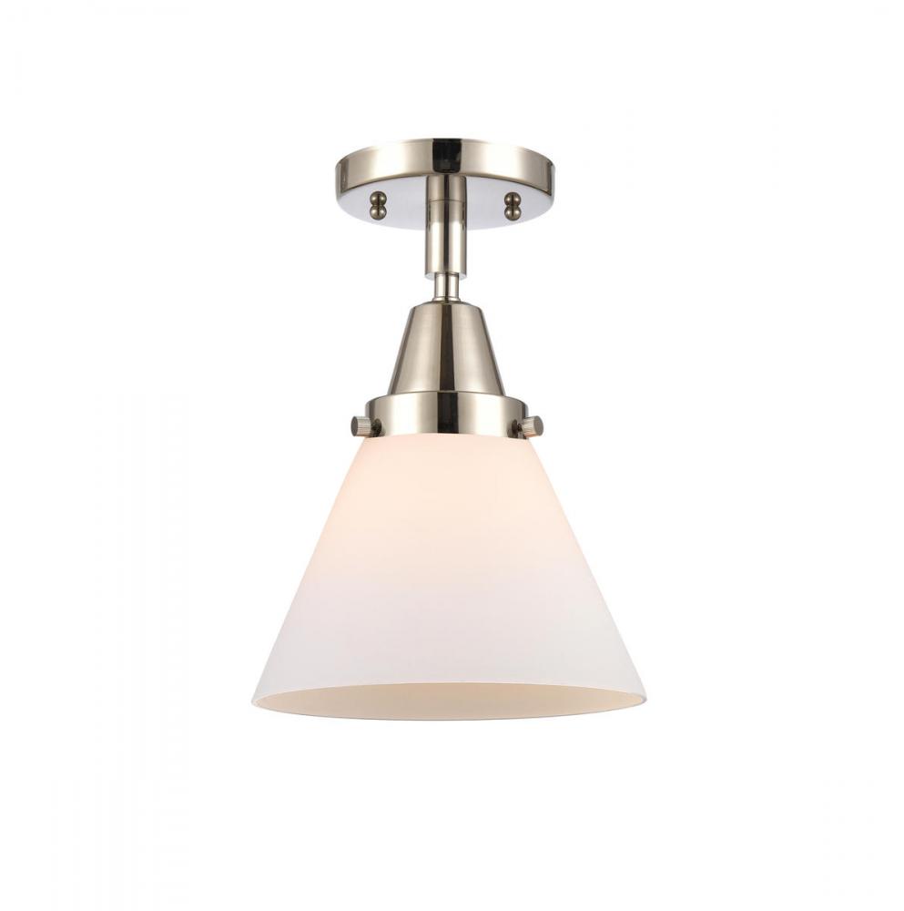 Cone - 1 Light - 8 inch - Polished Nickel - Flush Mount