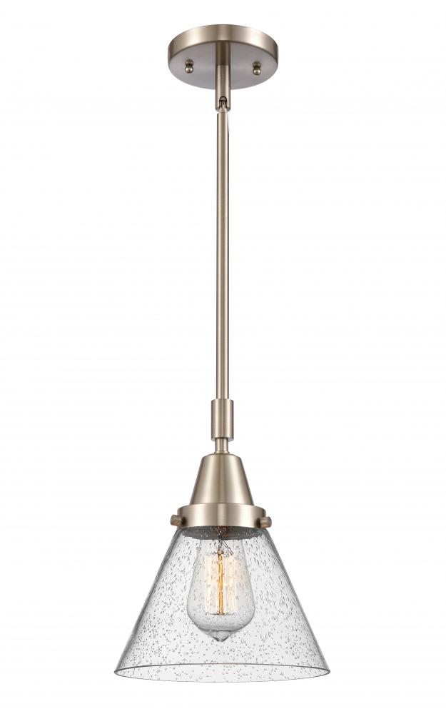 Cone - 1 Light - 8 inch - Brushed Satin Nickel - Mini Pendant