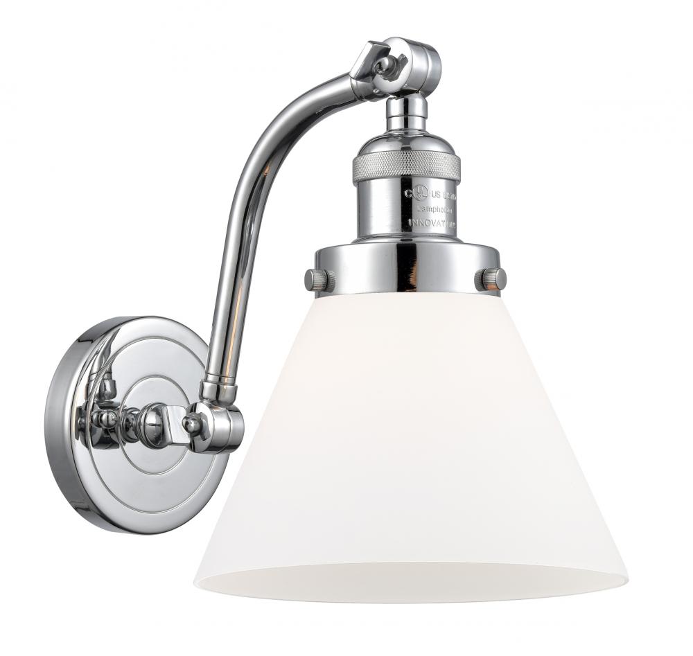 Cone - 1 Light - 8 inch - Polished Chrome - Sconce