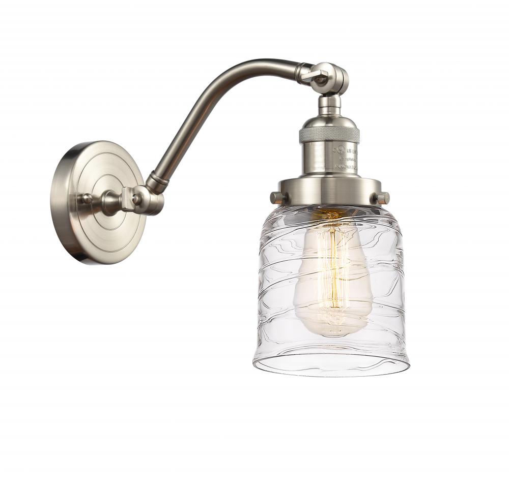 Bell - 1 Light - 5 inch - Brushed Satin Nickel - Adjustable Sconce