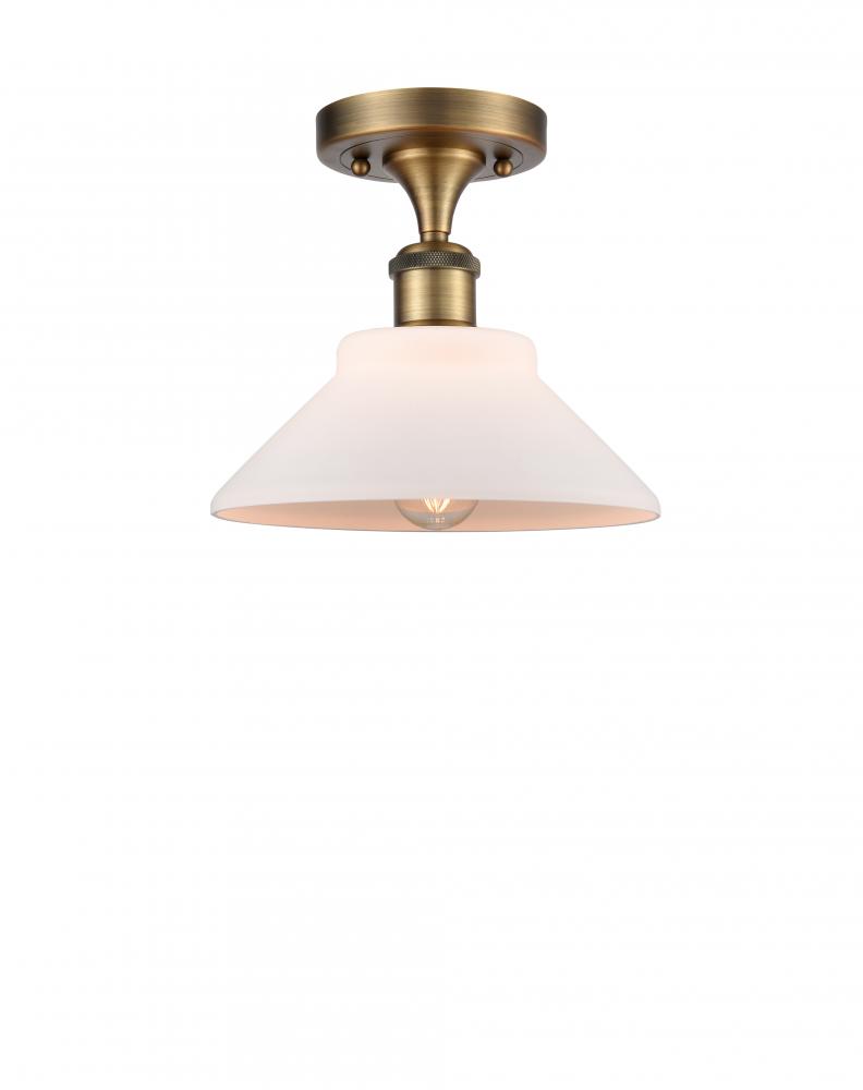 Orwell - 1 Light - 8 inch - Brushed Brass - Semi-Flush Mount