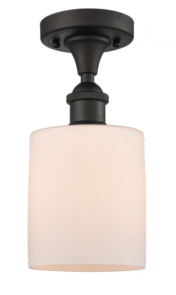 Cobbleskill - 1 Light - 5 inch - Oil Rubbed Bronze - Semi-Flush Mount