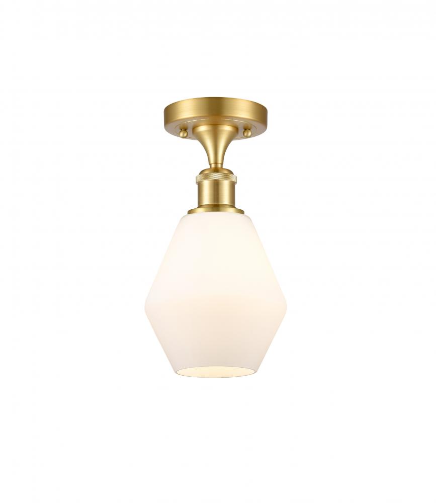 Cindyrella - 1 Light - 6 inch - Satin Gold - Semi-Flush Mount