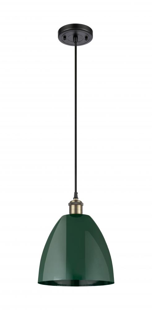 Plymouth - 1 Light - 9 inch - Black Antique Brass - Cord hung - Mini Pendant