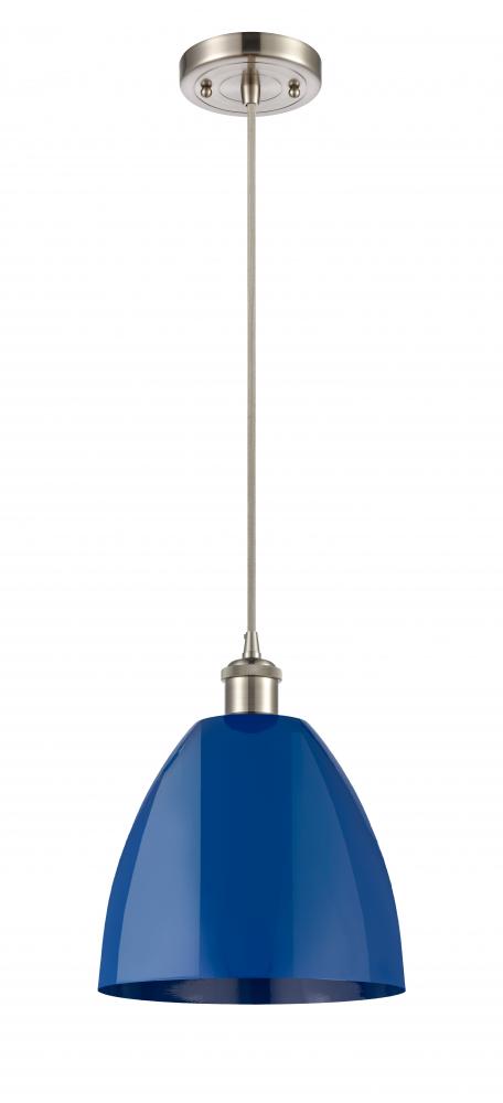 Plymouth - 1 Light - 9 inch - Brushed Satin Nickel - Cord hung - Mini Pendant