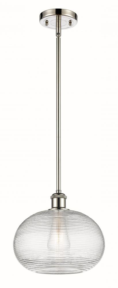 Ithaca - 1 Light - 10 inch - Polished Nickel - Mini Pendant