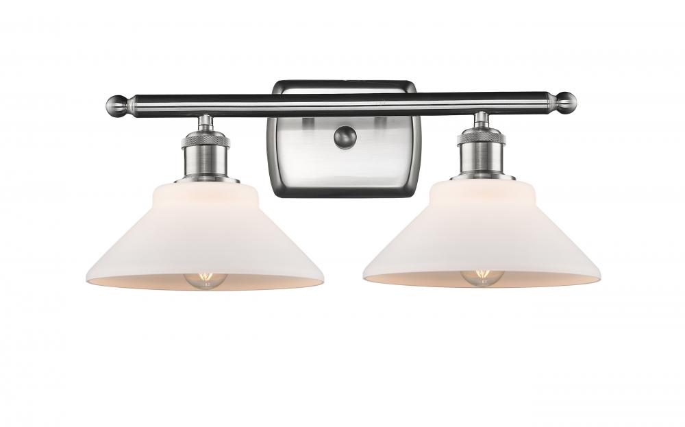 Orwell - 2 Light - 18 inch - Brushed Satin Nickel - Bath Vanity Light