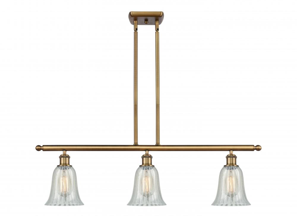 Hanover - 3 Light - 36 inch - Brushed Brass - Cord hung - Island Light