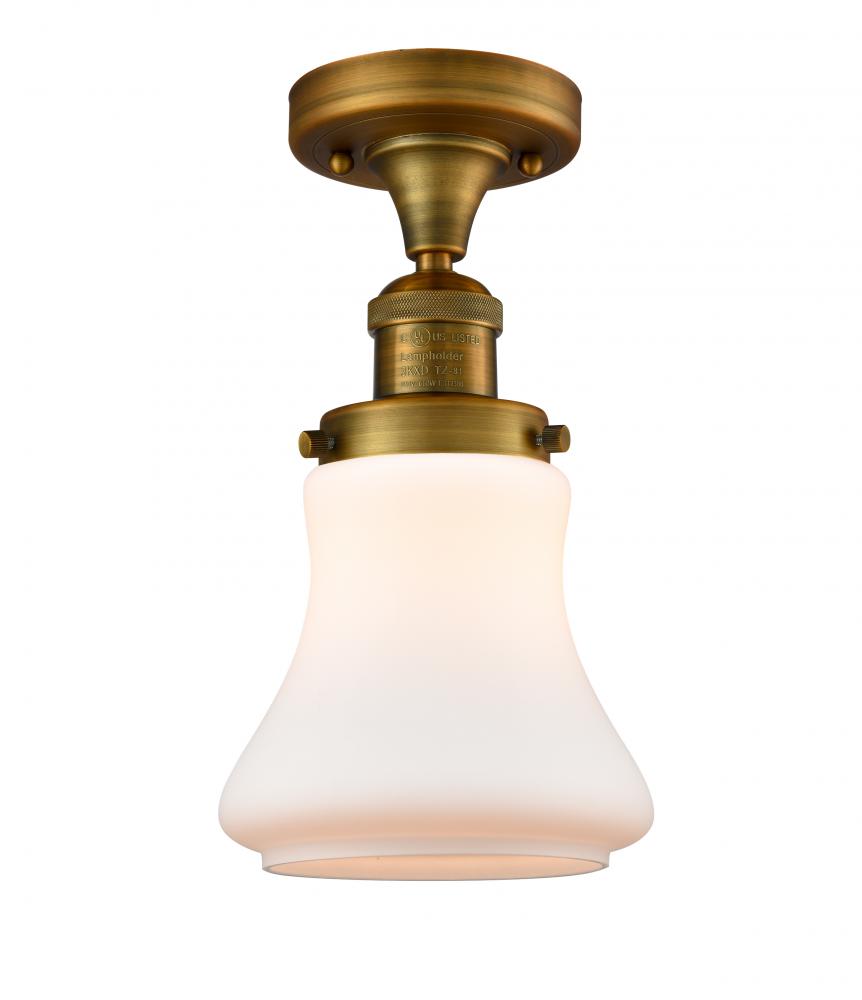 Bellmont - 1 Light - 6 inch - Brushed Brass - Semi-Flush Mount