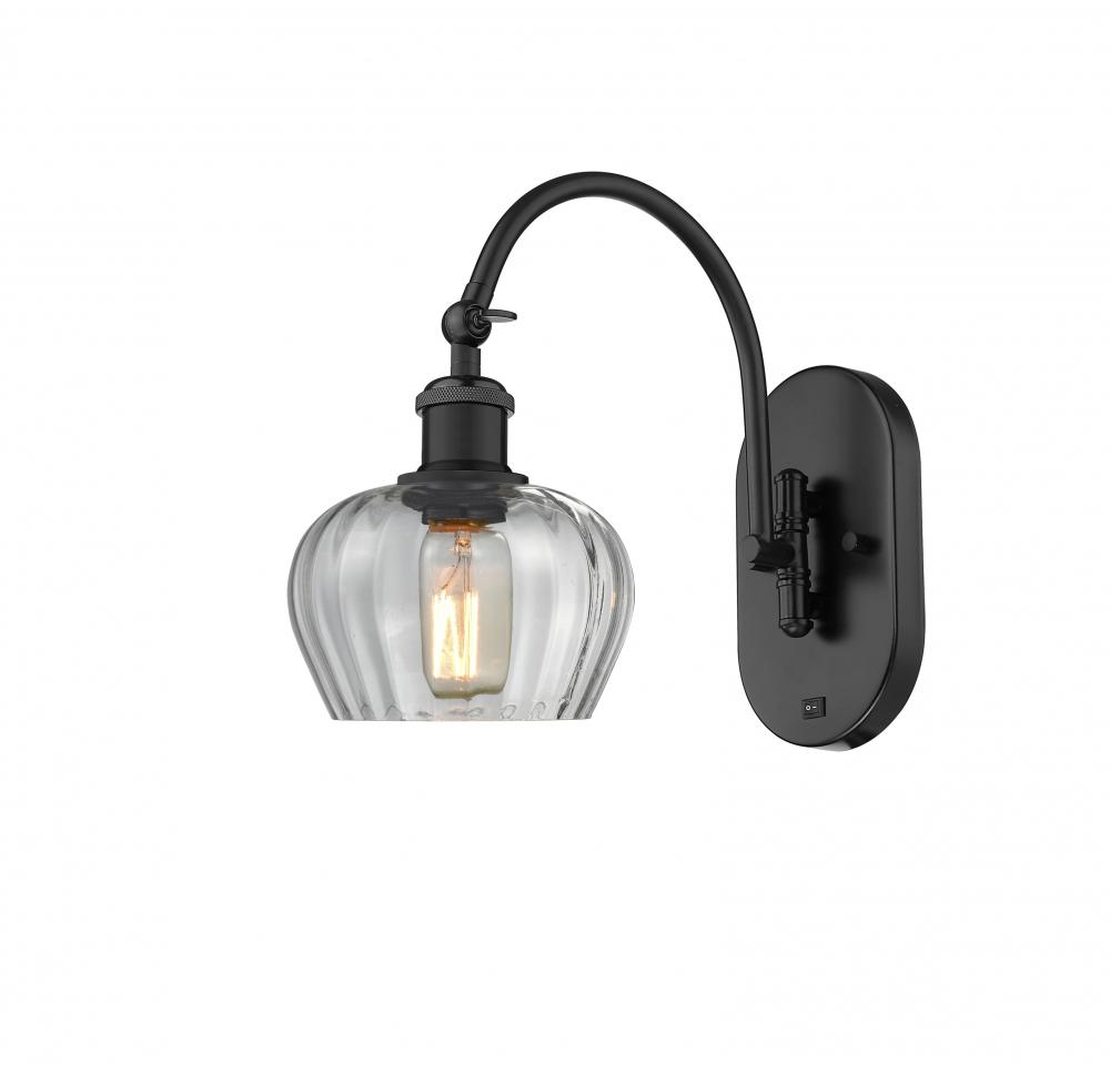 Fenton - 1 Light - 7 inch - Matte Black - Adjustable Swing Arm