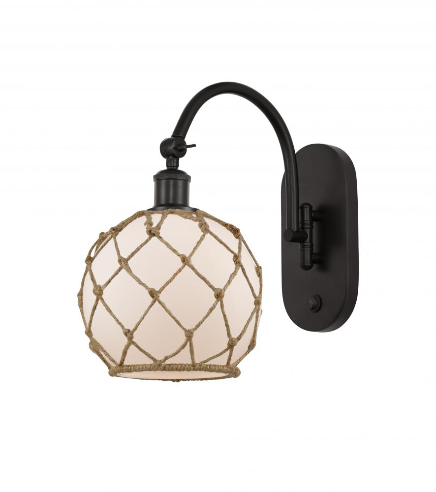 Farmhouse Rope - 1 Light - 8 inch - Oil Rubbed Bronze - Sconce