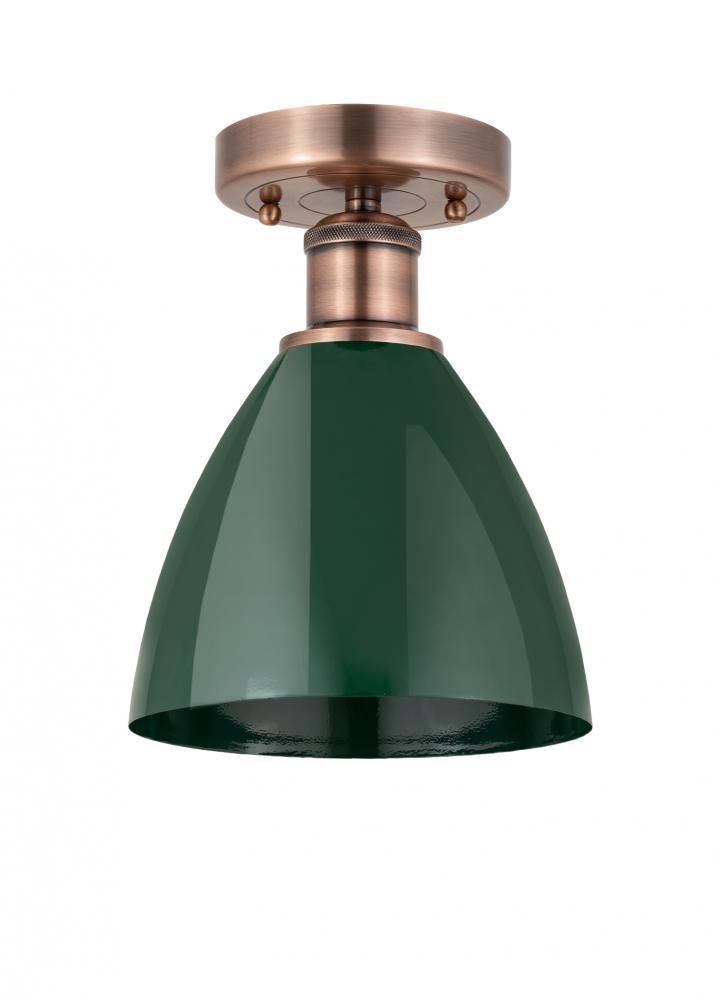 Plymouth - 1 Light - 8 inch - Antique Copper - Semi-Flush Mount