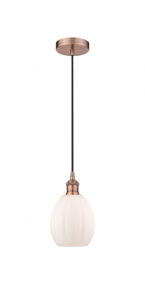 Eaton - 1 Light - 6 inch - Antique Copper - Cord hung - Mini Pendant