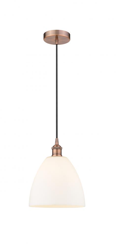 Bristol - 1 Light - 9 inch - Antique Copper - Cord hung - Mini Pendant