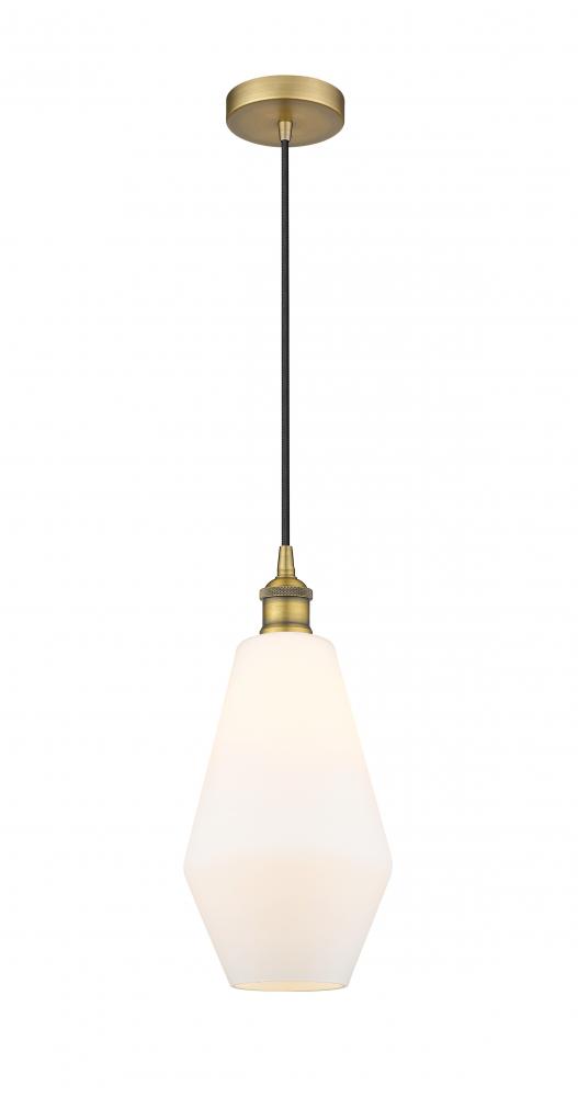 Cindyrella - 1 Light - 7 inch - Brushed Brass - Cord hung - Mini Pendant