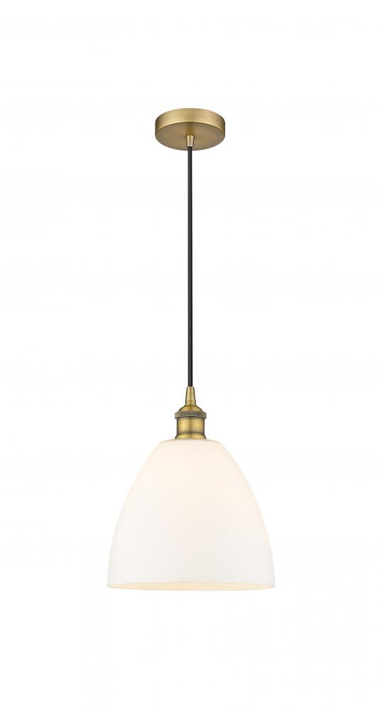 Bristol - 1 Light - 9 inch - Brushed Brass - Cord hung - Mini Pendant