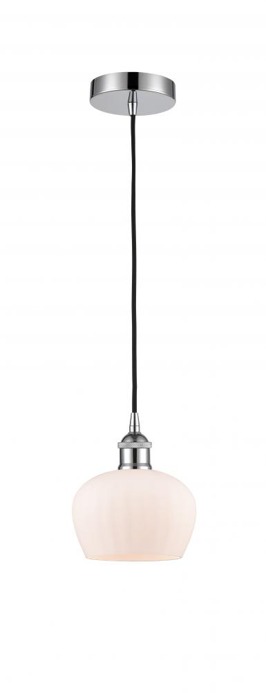 Fenton - 1 Light - 7 inch - Polished Chrome - Cord hung - Mini Pendant