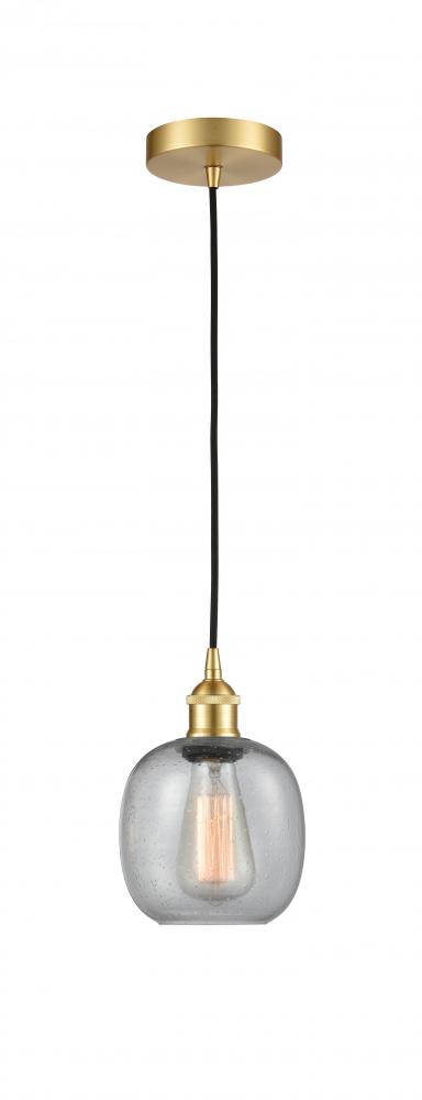 Belfast - 1 Light - 6 inch - Satin Gold - Cord hung - Mini Pendant