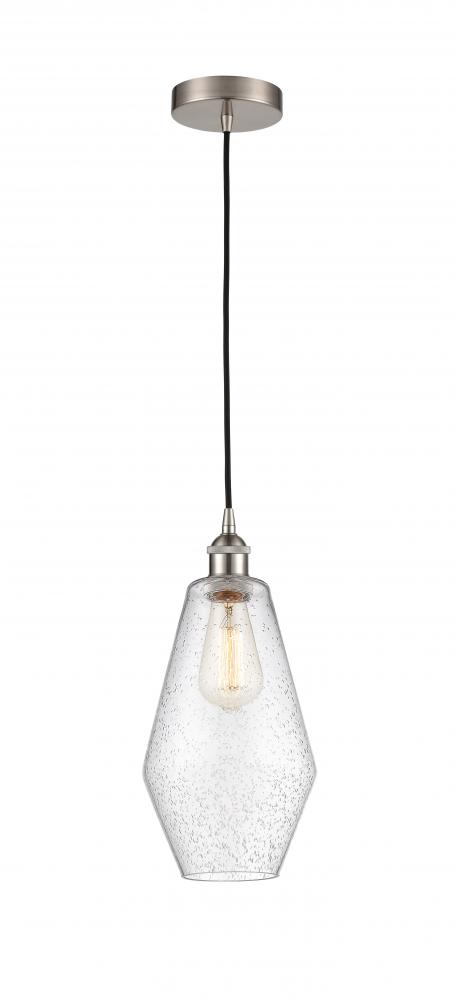 Cindyrella - 1 Light - 7 inch - Brushed Satin Nickel - Cord hung - Mini Pendant