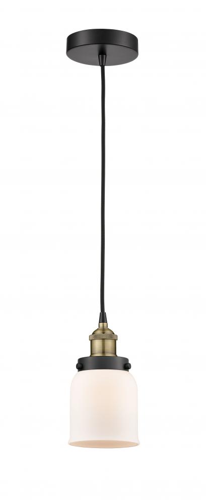 Bell - 1 Light - 5 inch - Black Antique Brass - Cord hung - Mini Pendant