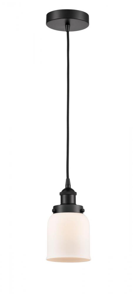 Bell - 1 Light - 5 inch - Matte Black - Cord hung - Mini Pendant