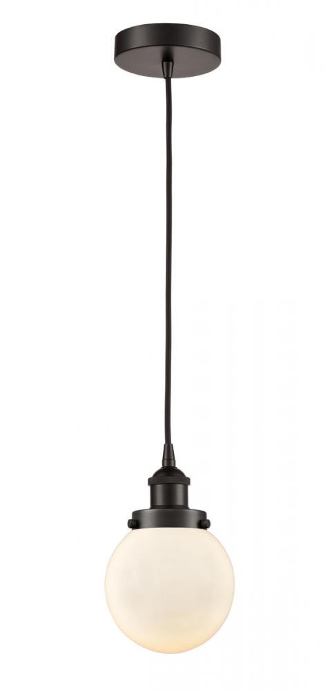 Beacon - 1 Light - 6 inch - Oil Rubbed Bronze - Cord hung - Mini Pendant