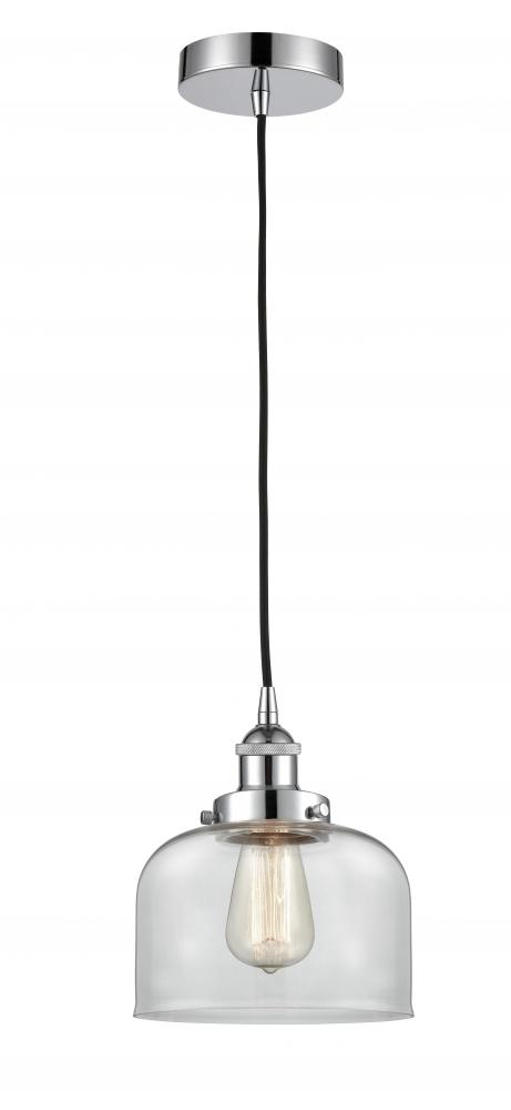 Bell - 1 Light - 8 inch - Polished Chrome - Cord hung - Mini Pendant