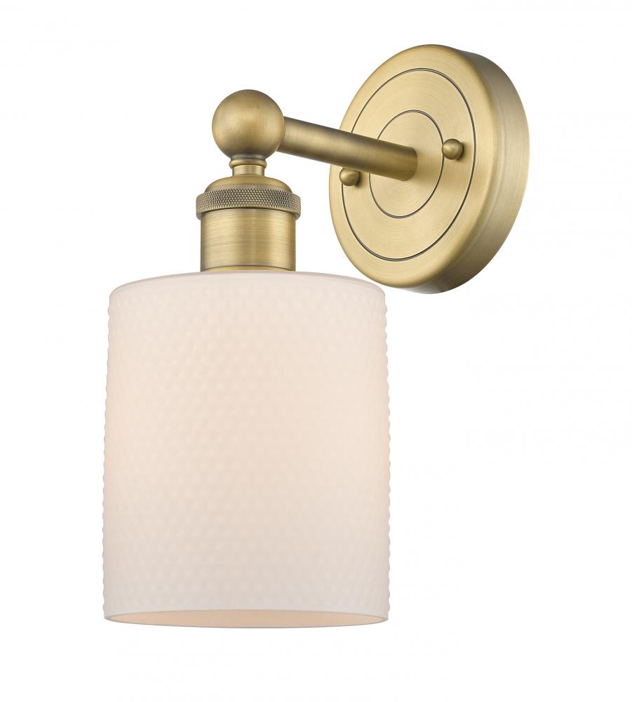 Cobbleskill - 1 Light - 5 inch - Brushed Brass - Sconce