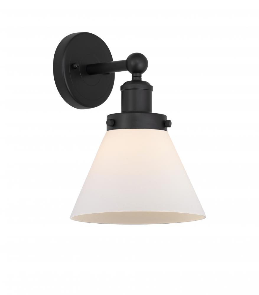 Cone - 1 Light - 8 inch - Matte Black - Sconce