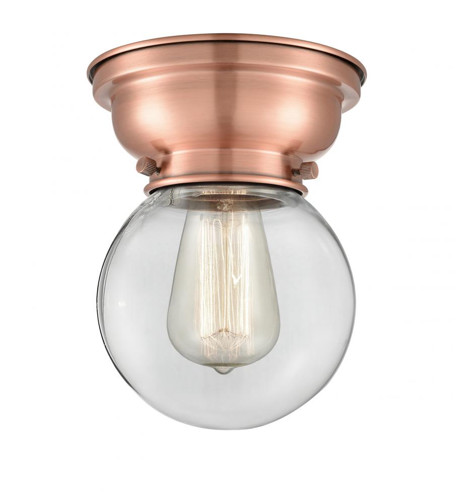 Beacon - 1 Light - 6 inch - Antique Copper - Flush Mount