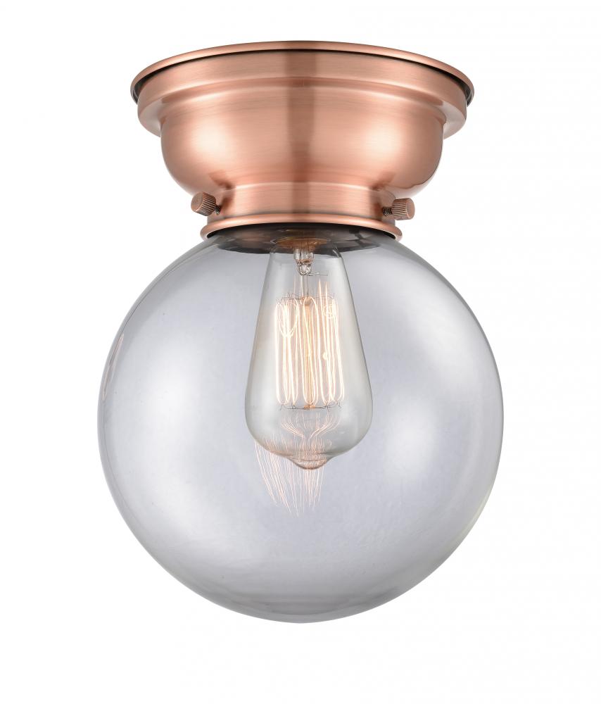 Beacon - 1 Light - 8 inch - Antique Copper - Flush Mount