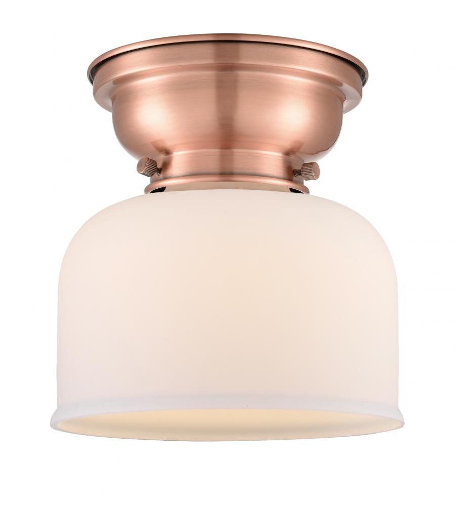 Bell - 1 Light - 8 inch - Antique Copper - Flush Mount