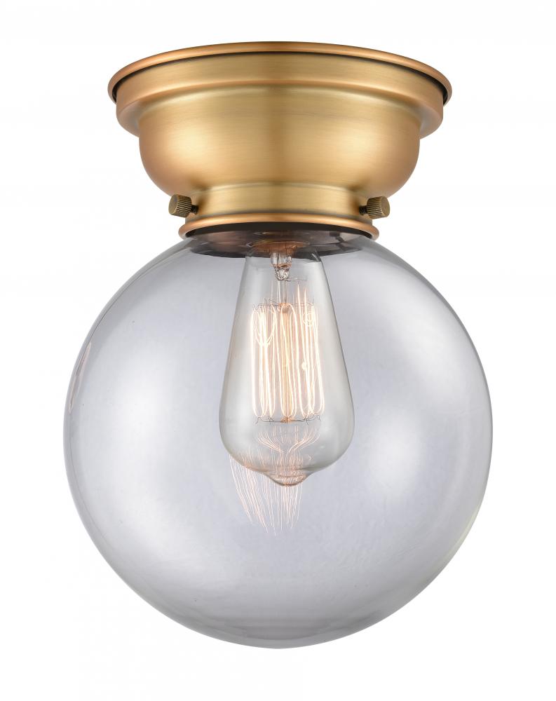 Beacon - 1 Light - 8 inch - Brushed Brass - Flush Mount