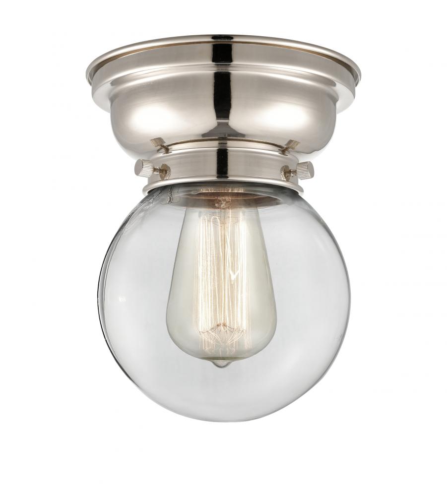 Beacon - 1 Light - 6 inch - Polished Nickel - Flush Mount