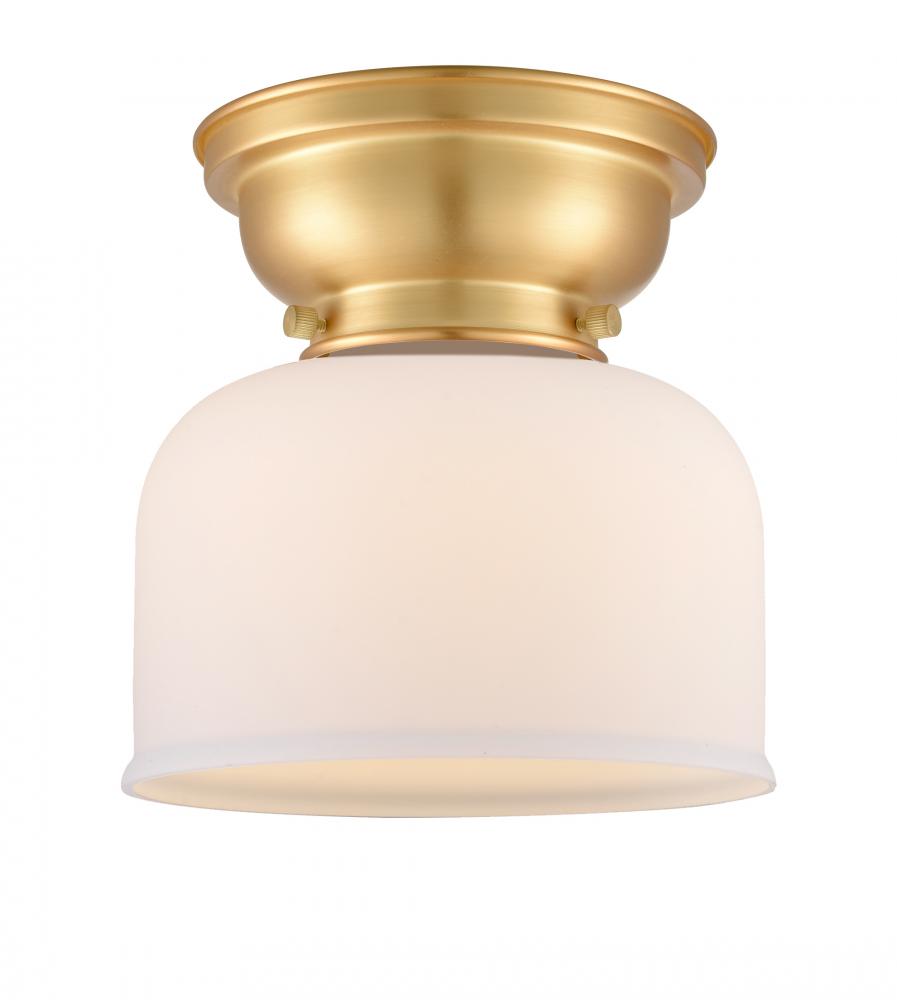 Bell - 1 Light - 8 inch - Satin Gold - Flush Mount