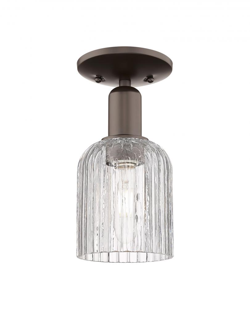 Bridal Veil - 1 Light - 6 inch - Oil Rubbed Bronze - Semi-Flush Mount