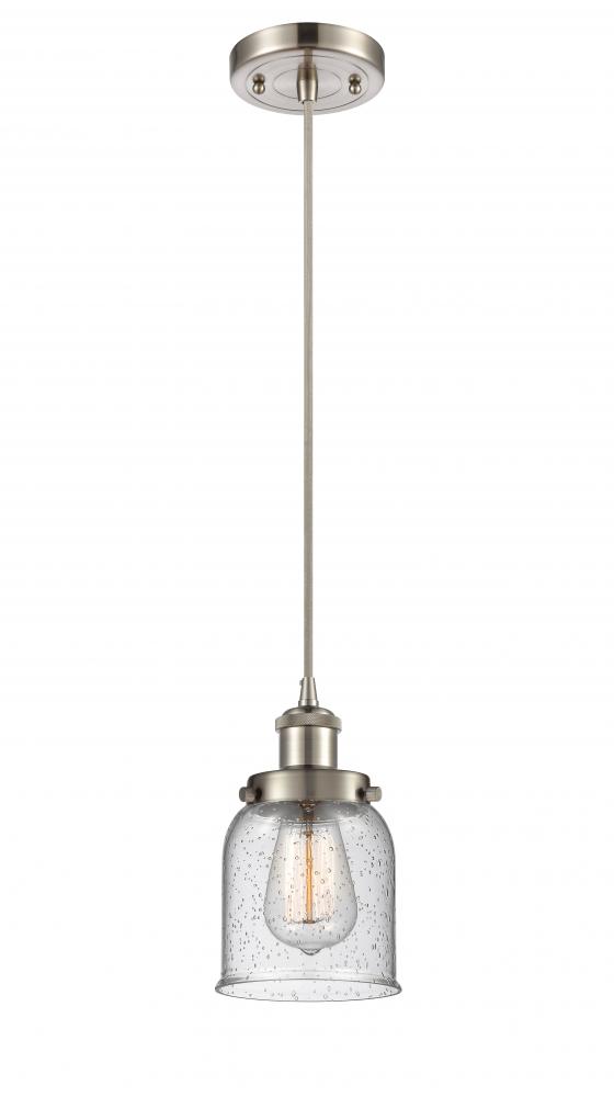 Bell - 1 Light - 5 inch - Brushed Satin Nickel - Cord hung - Mini Pendant