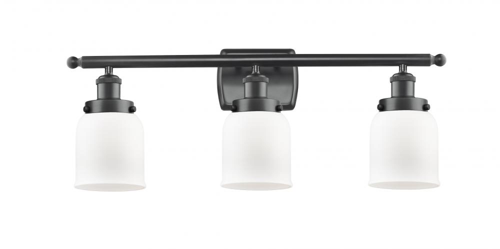 Bell - 3 Light - 26 inch - Matte Black - Bath Vanity Light