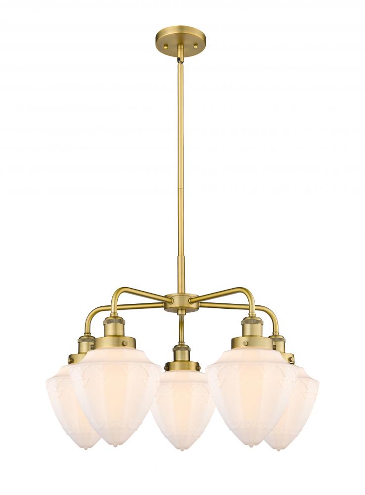 Bullet - 5 Light - 24 inch - Brushed Brass - Chandelier