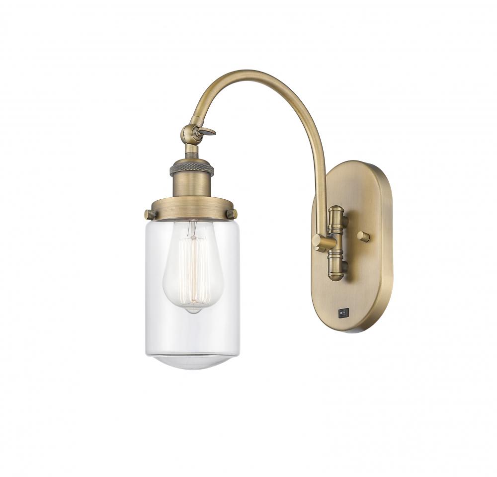 Dover - 1 Light - 5 inch - Brushed Brass - Adjustable Swing Arm